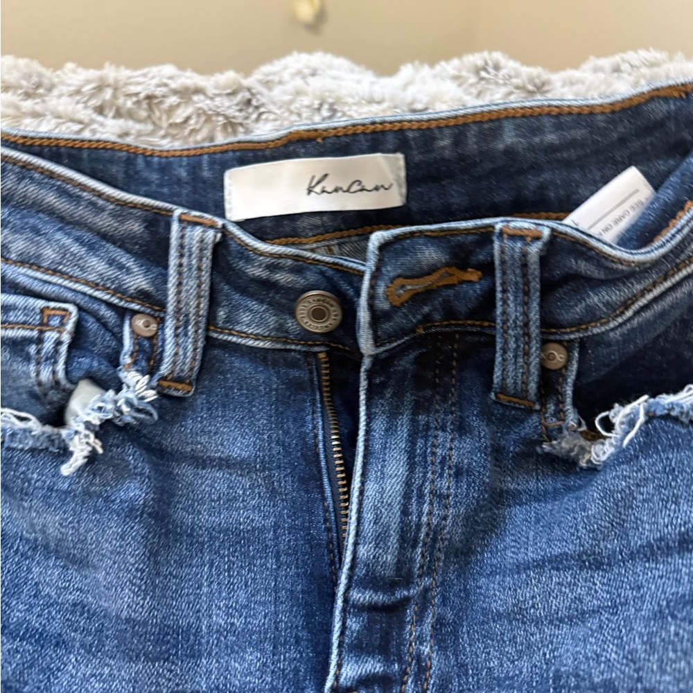 KanCan Blue Skinny Jeans with Distressed Details